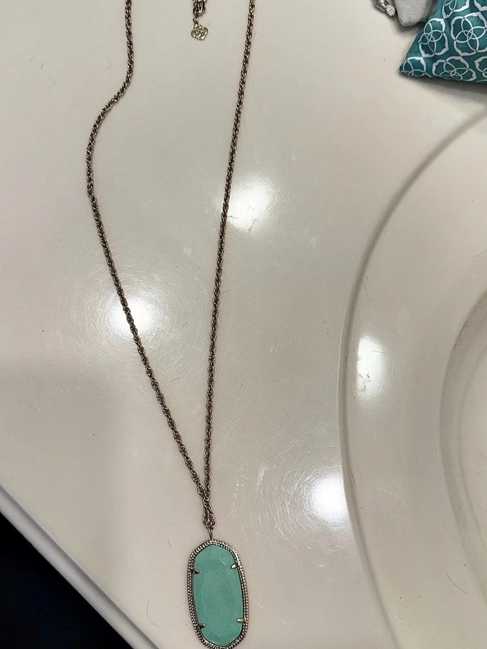 Kendra Scott Elisa Pendant Necklace Gold & Green